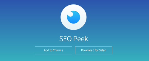 Browser extension SEO peek